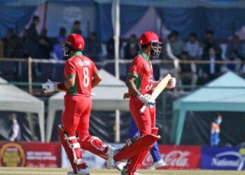 ओमानले नेपाललाई दियो १४६ रनको लक्ष्य