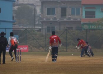रोहितको अर्धशतक र रमेशको पाँच विकेटमा एपीएफ विजयी