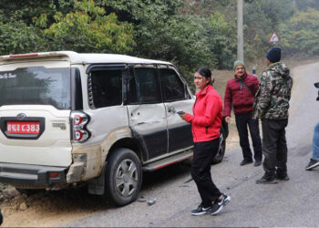 गायिका रचना रिमाल सवार गाडीलाई ट्रकले ठक्कर दियो