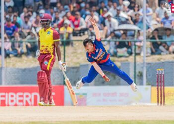 वेष्टइण्डिज ‘ए’ ले नेपाललाई दियो २ सय १० रनको चुनौती