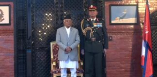 भारतीय प्रधानसेनापतिलाई नेपालको मानार्थ महारथीको दर्जा